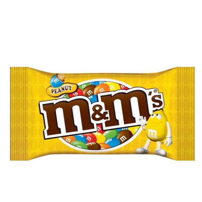 A pack of M&M Peanut Candy with the M&M logo and a cartoon peanut character on the front, indicating a buy more get free shipping offer.